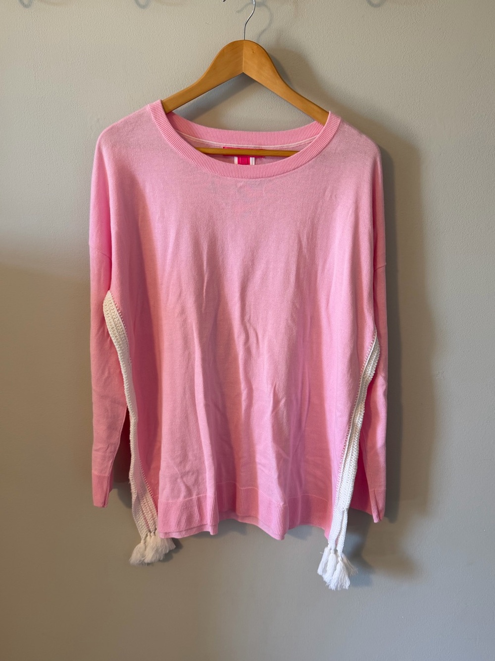 Lilly Pulitzer Damara Coolmax Sweater Pink Blossom Woman Large - Picture 2 of 8